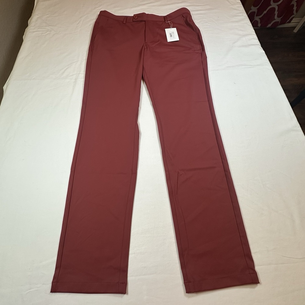 Boston Scott Merlot (Red) Golf Pants Flexibility‎ Size 34 NWT